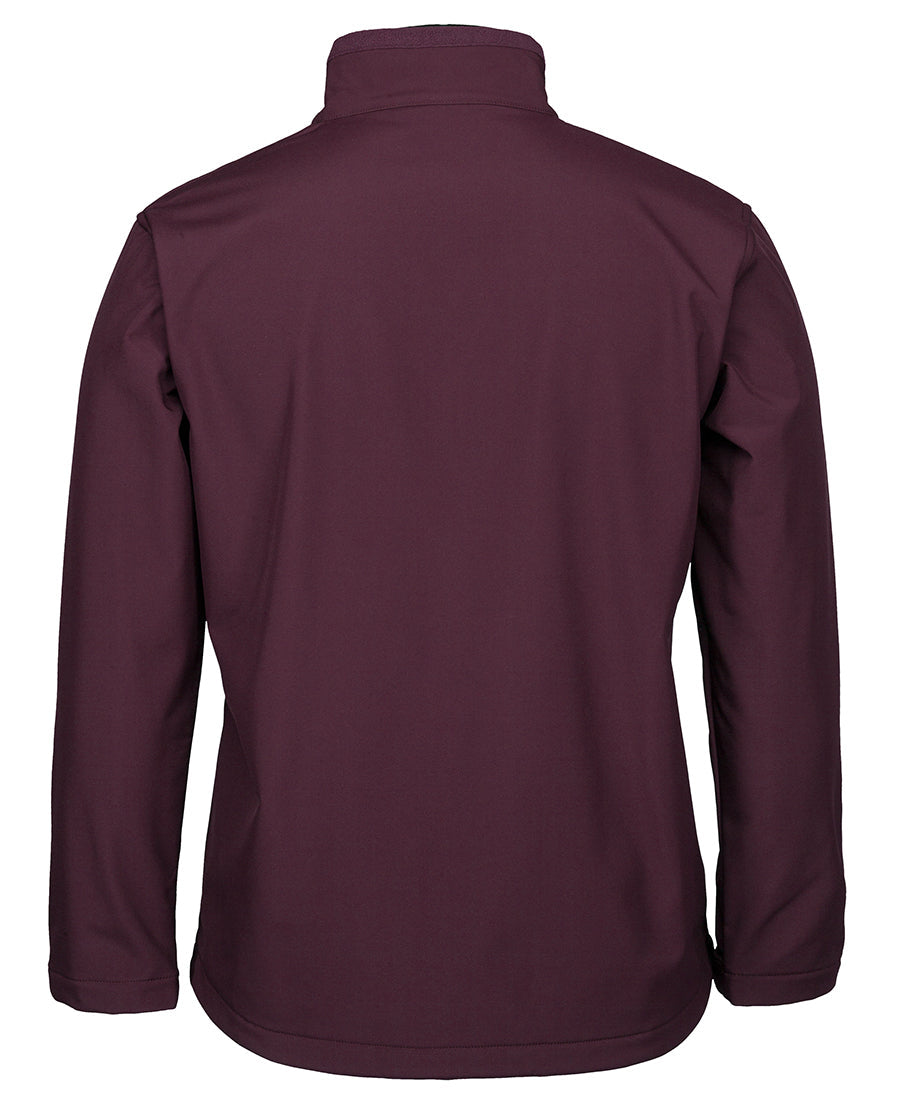 Podium Adults & Kids Three Layer Softshell Jacket - Maroon - Back