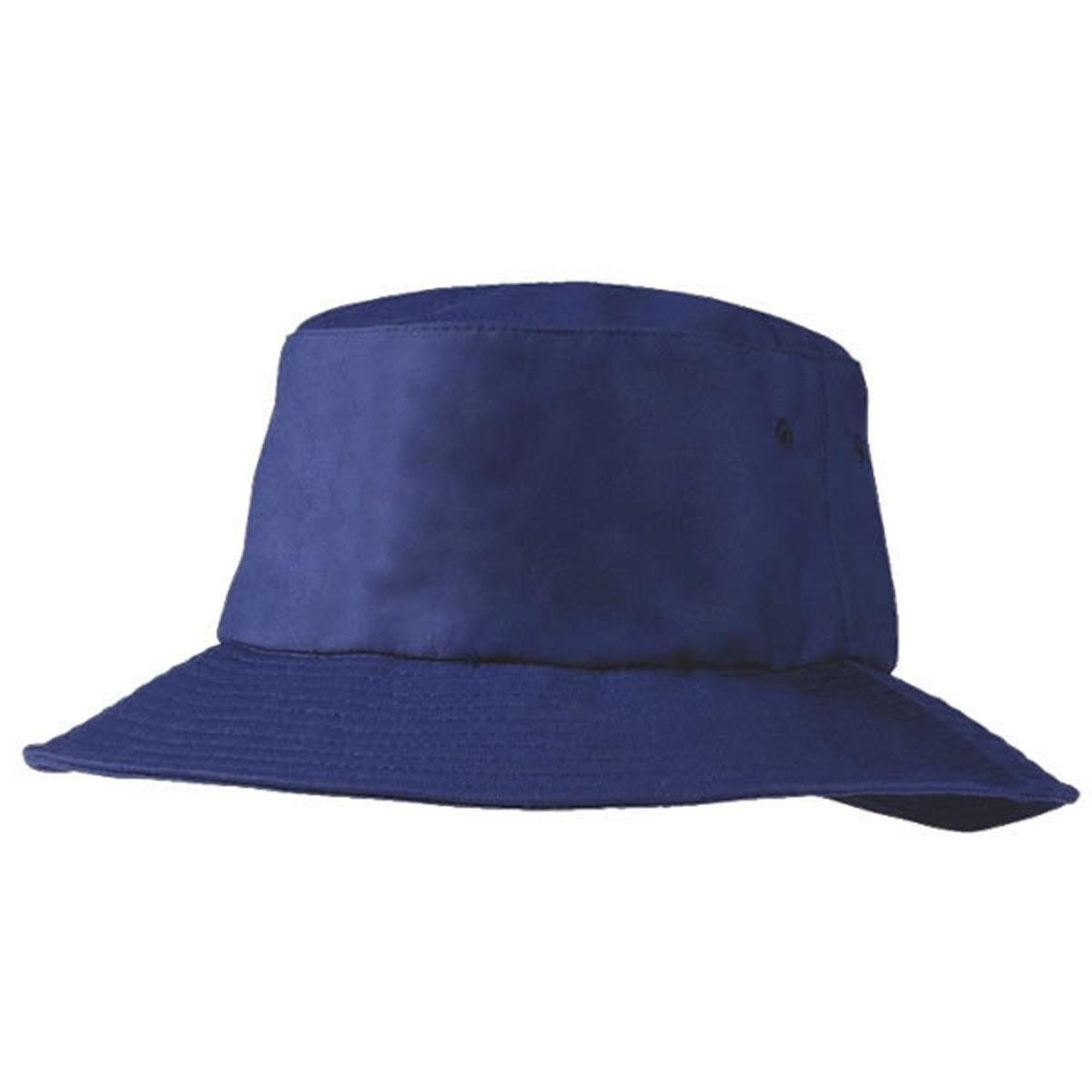 Poly Viscose Bucket Hat - Royal - Front