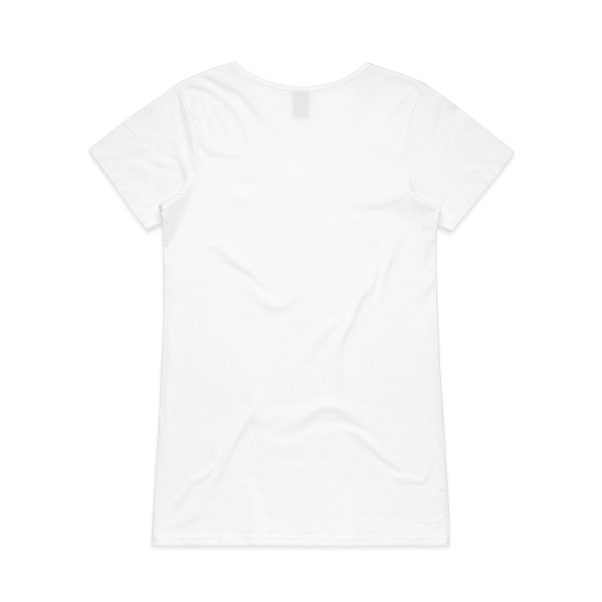 Wo's Bevel V Neck Tee 4010S - White - Back