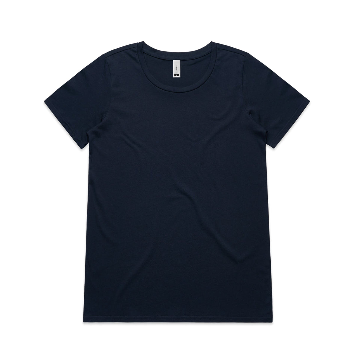 Wo's Shallow Scoop Tee 4011S - Navy - Front
