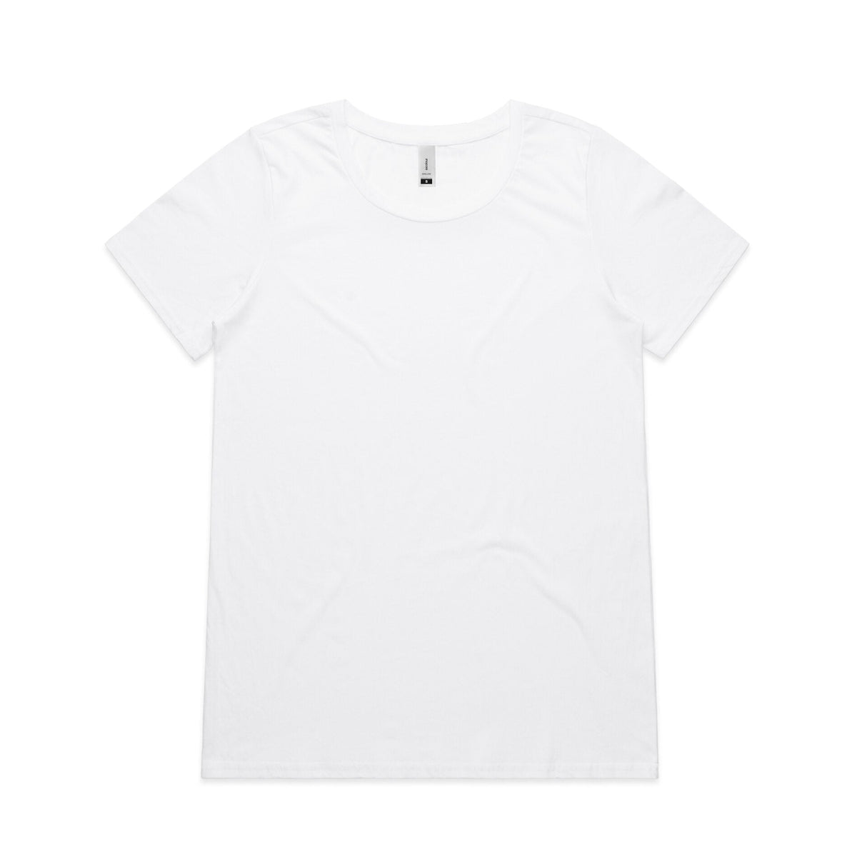 Wo's Shallow Scoop Tee 4011 - White - Front