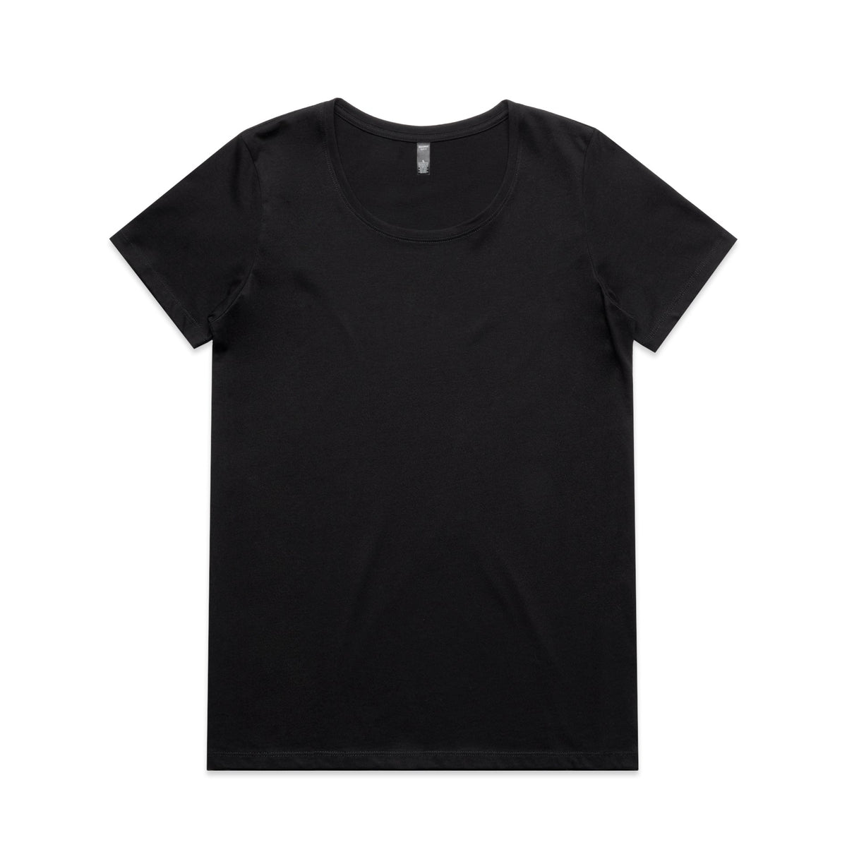 Wo's Maple Scoop Tee 4019 - Black - Front