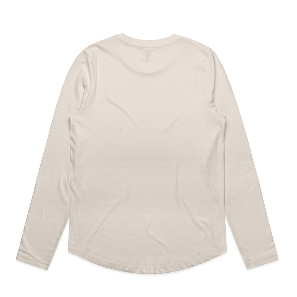 Wo's Maple Curve L/S Tee 4021 - Bone - Back
