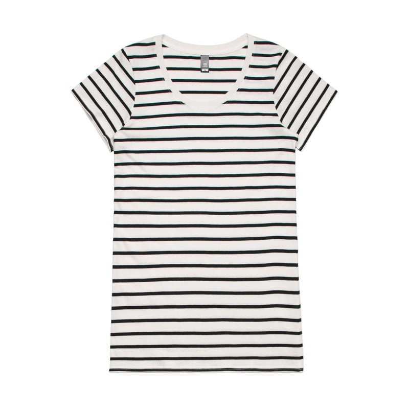 Wo's Loop Stripe Tee 4023S