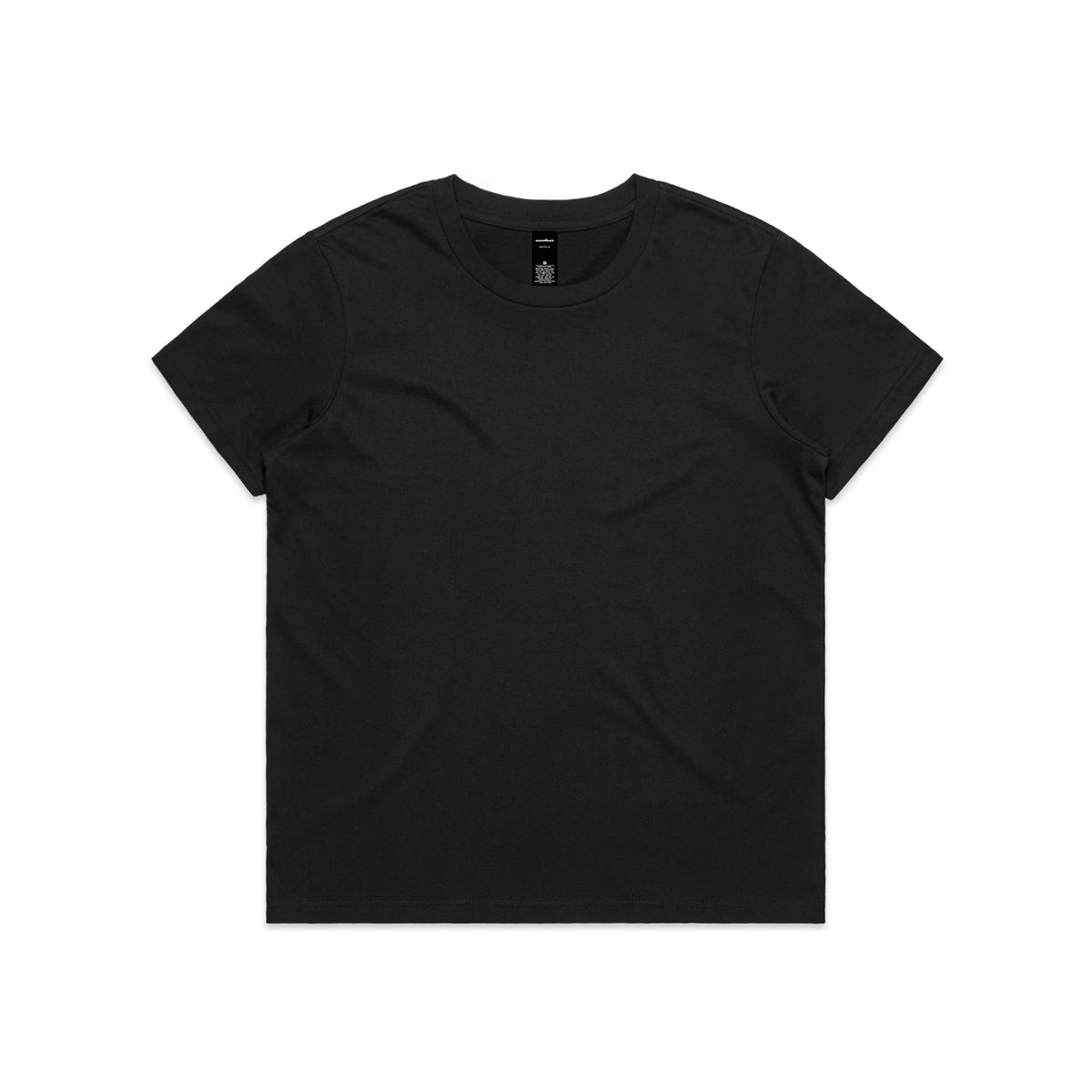 Wo's Maple Minus Tee [-8cm] 4025 - Black - Front