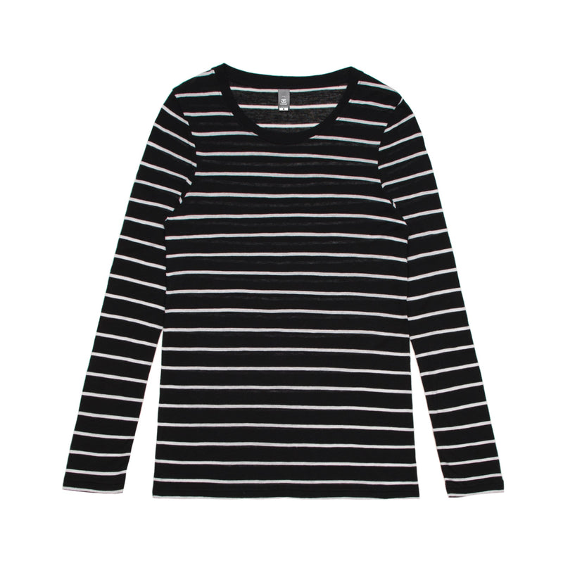 Wo's Fine Stripe L/S Tee 4027