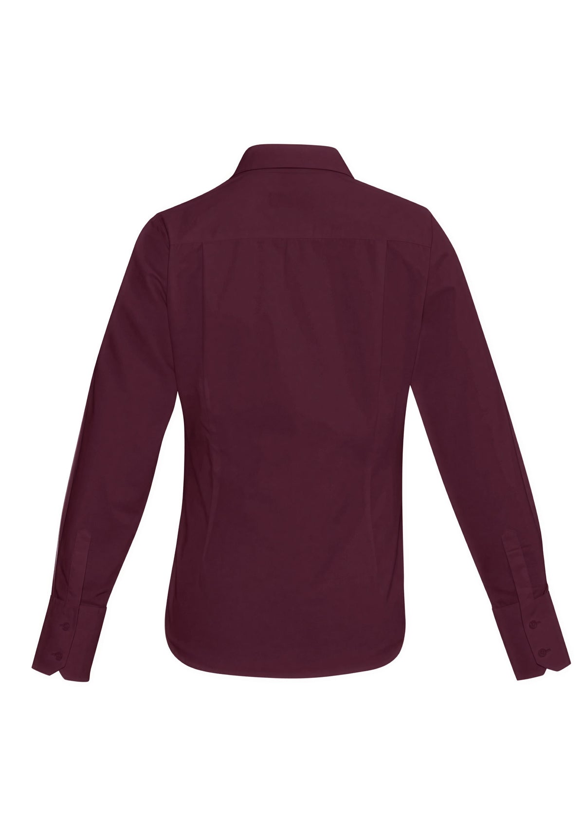 Hudson Womens Long Sleeve Shirt - Wine - Back
