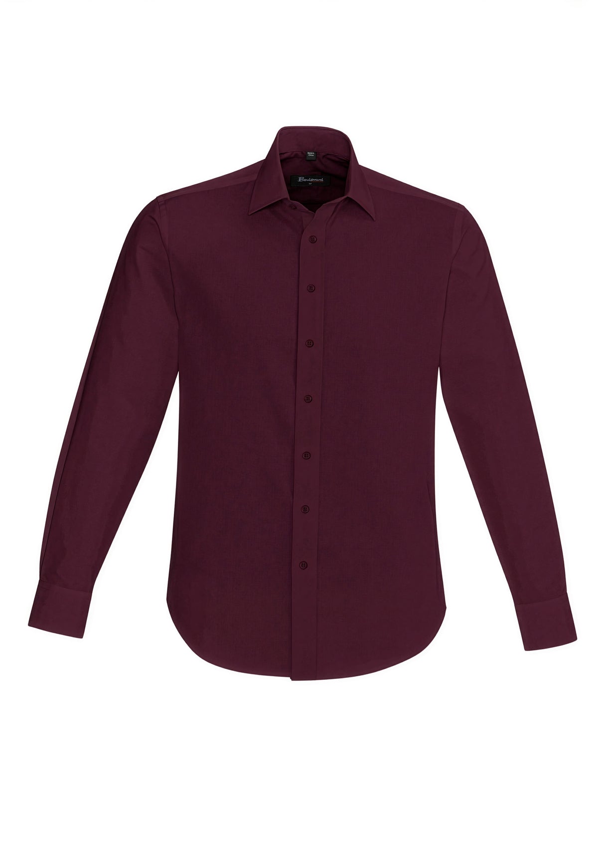 Hudson Mens Long Sleeve Shirt - Wine - Front