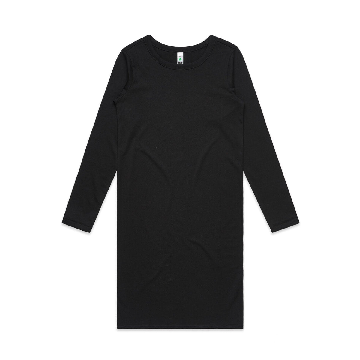 Wo's Mika Organic L/S Dress 4033 - Black - Front