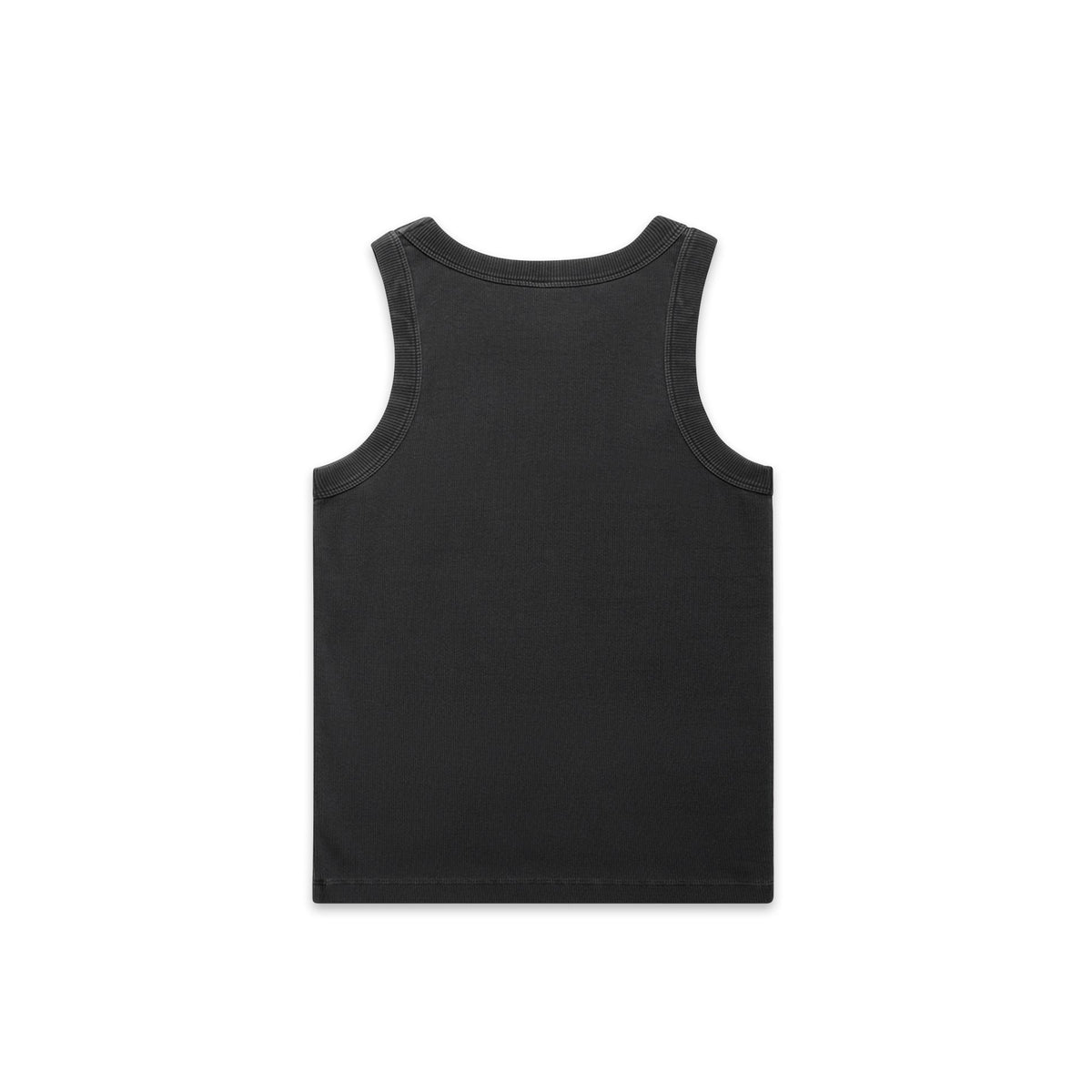 Wo's Faded Organic Rib Tank 4034 - Faded Black - Back