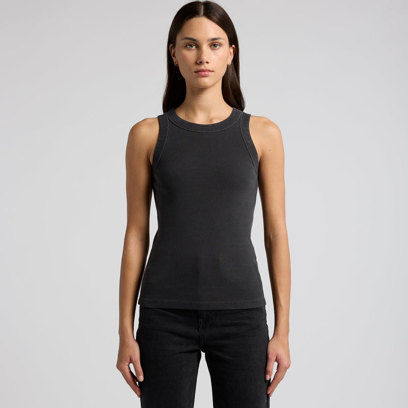 Wo's Faded Organic Rib Tank 4034