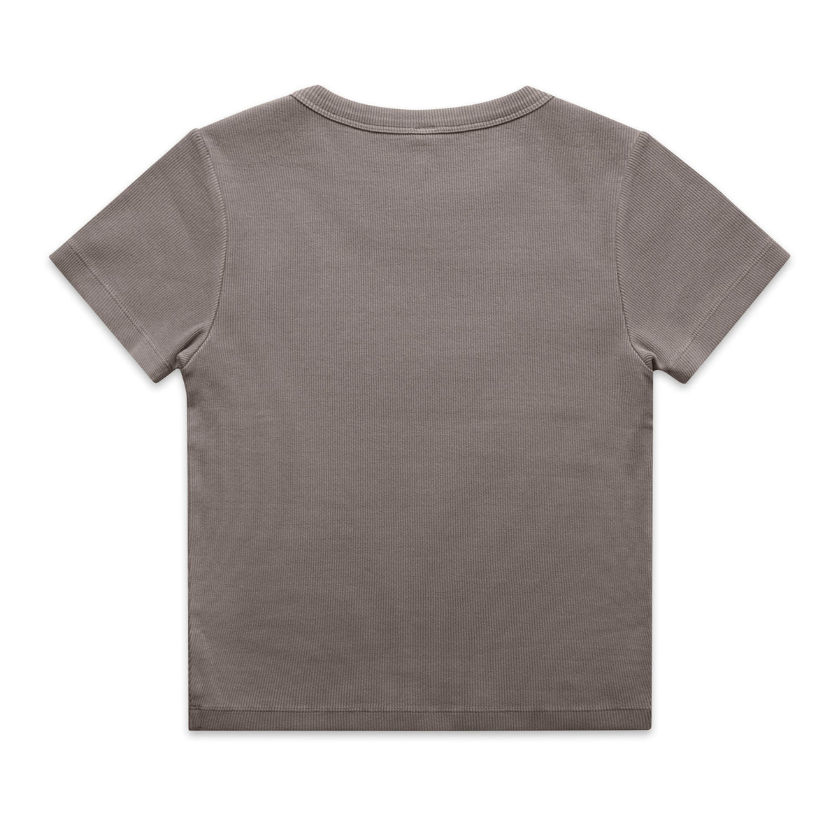 Wo's Faded Organic Rib Tee 4036 - Faded Grey - Back