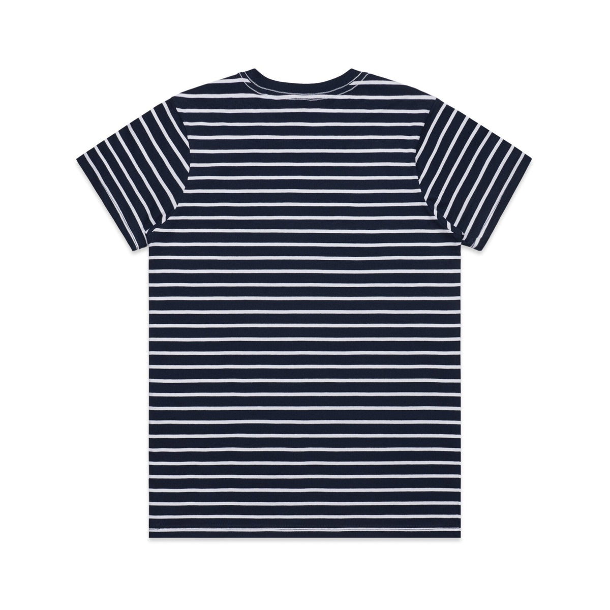 Wo's Maple Stripe Tee 4037 - Navy/White - Back