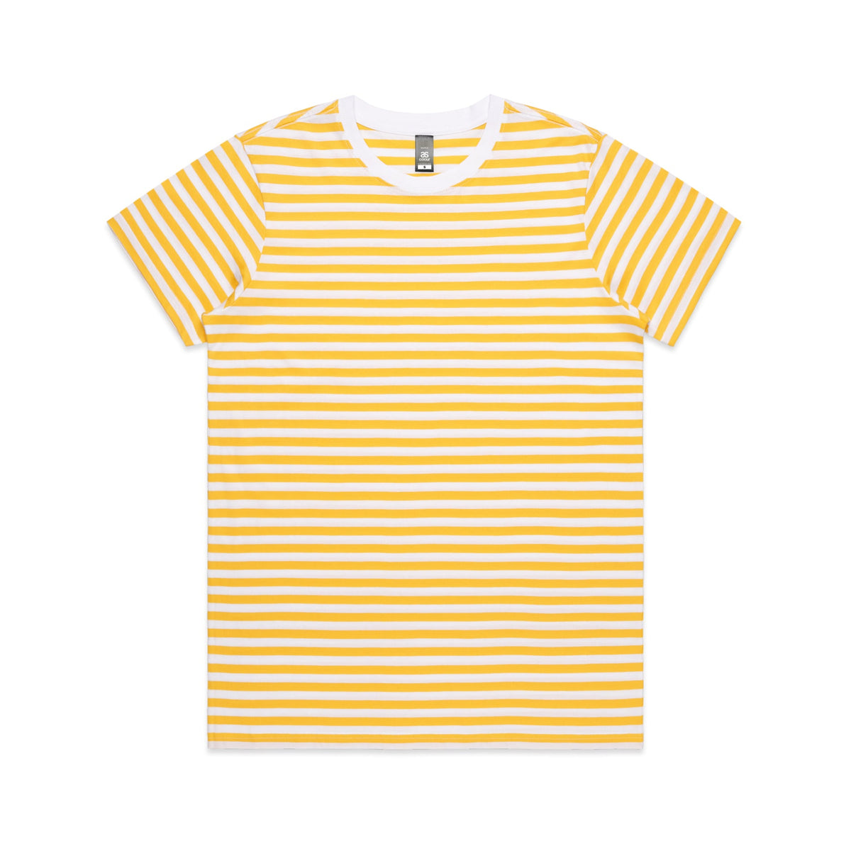 Wo's Maple Stripe Tee 4037S - White/Yellow - Front