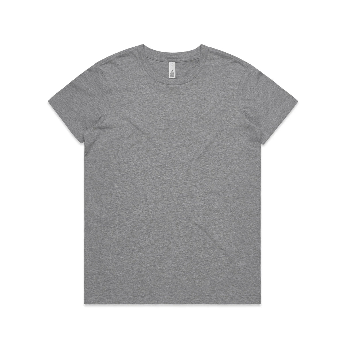 Wo's Basic Tee 4051S - Grey Marle - Front
