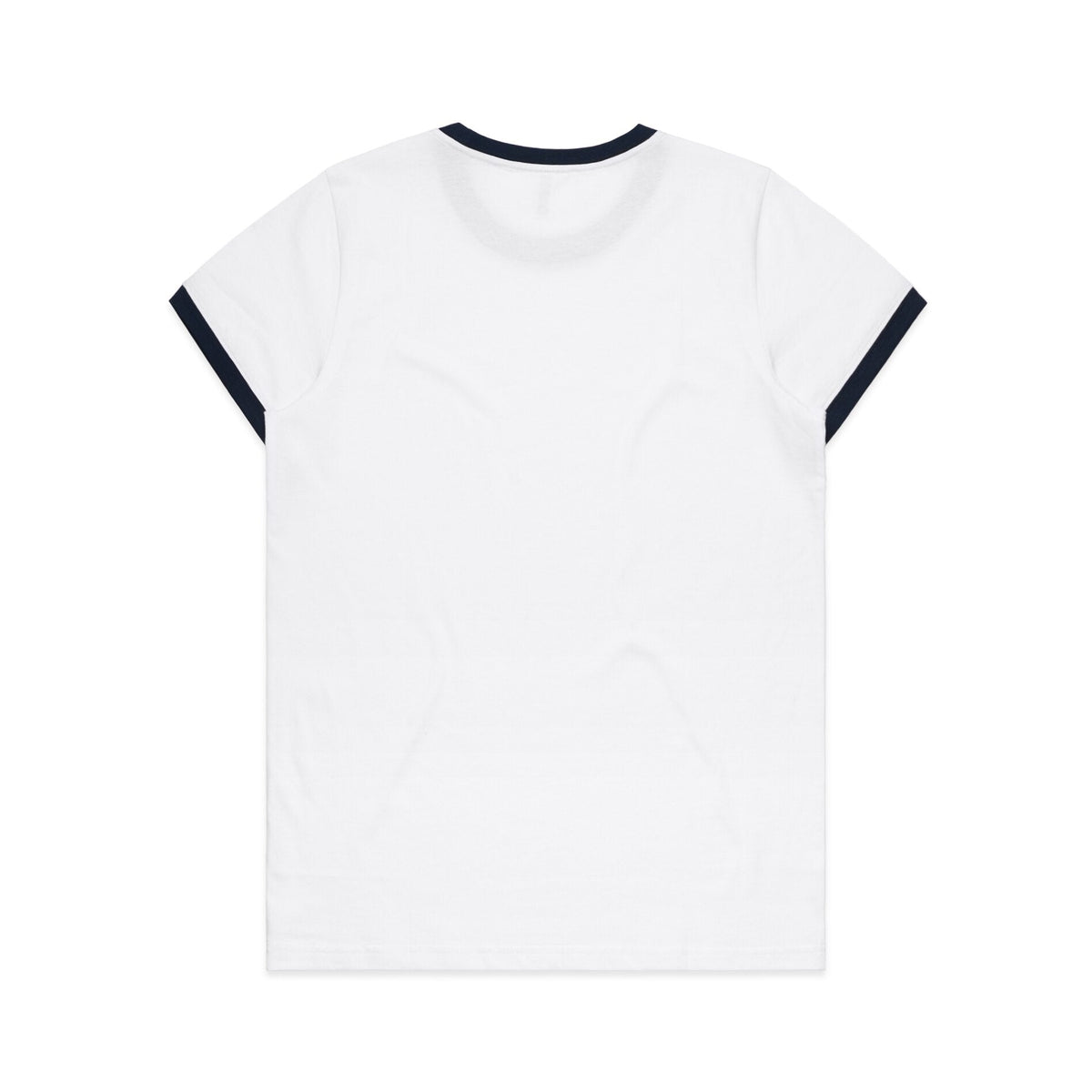 Wo's Maple Ringer Tee 4053 - White/Navy - Back