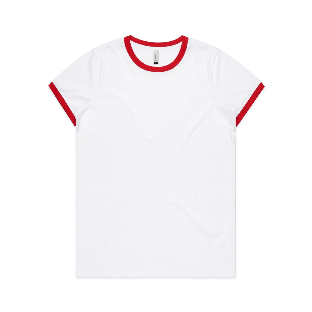 Wo's Maple Ringer Tee 4053 - White/Red - Front