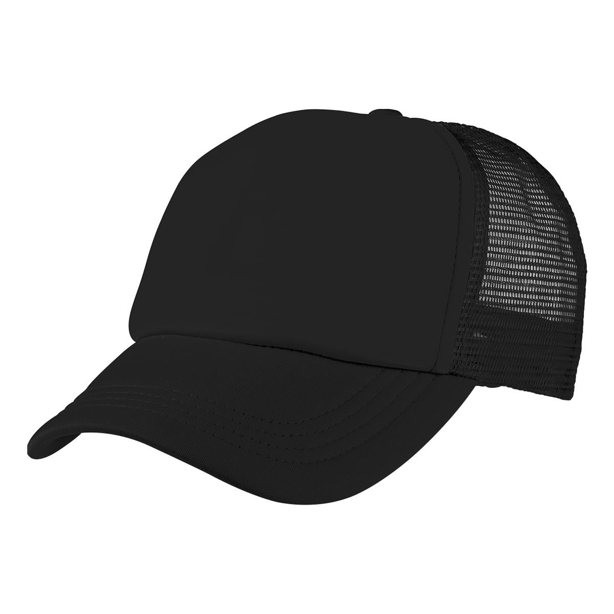 Foam Mesh Trucker - Black / Black - Front