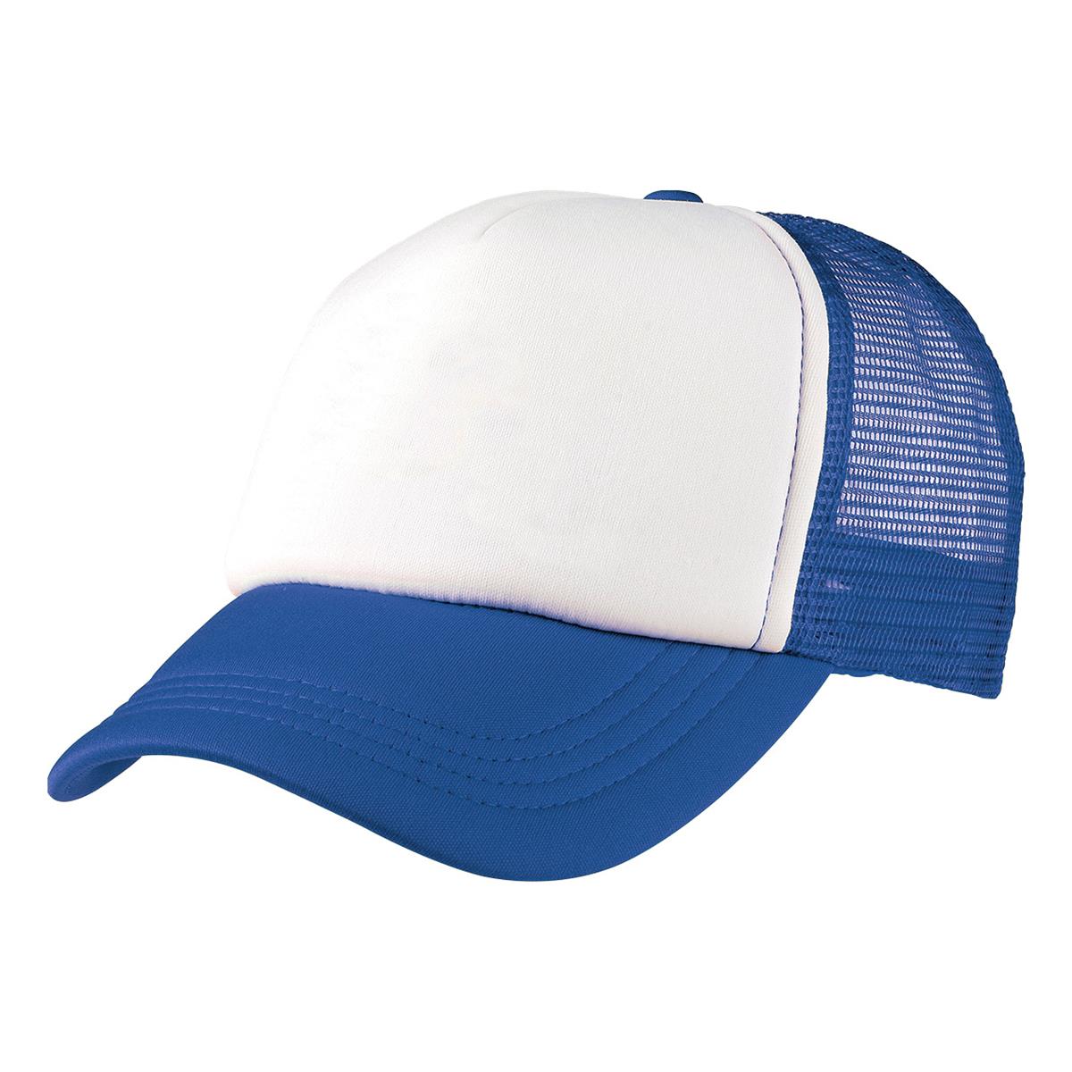 Foam Mesh Trucker - Royal / White - Front