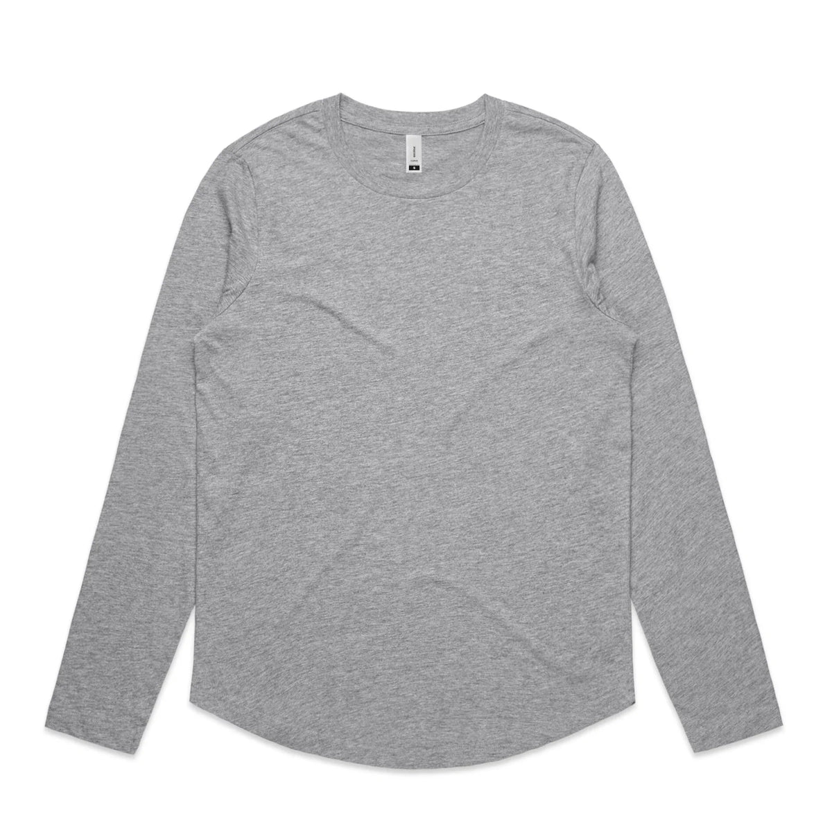 Wo's Curve L/S Tee 4055S - Grey Marle - Front