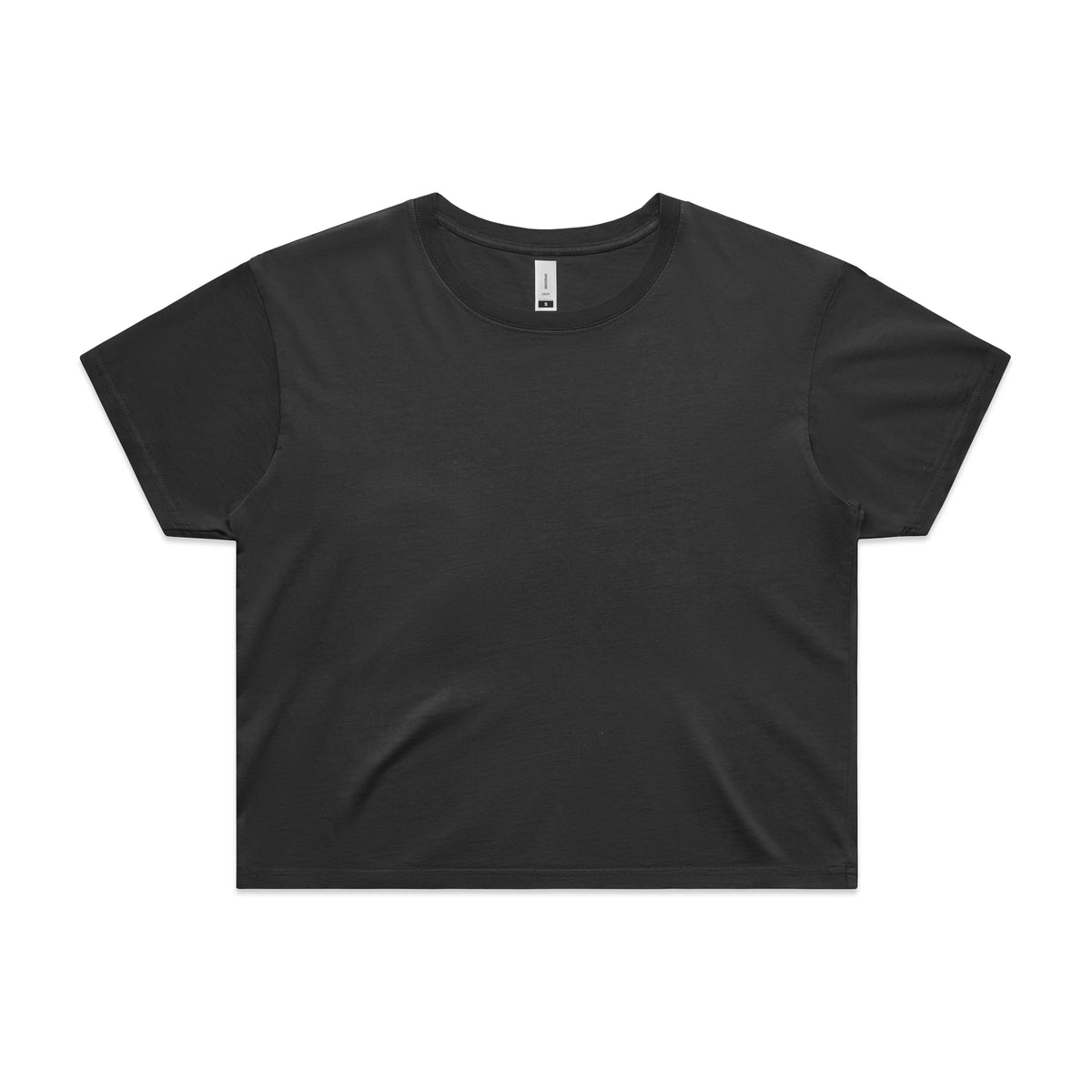 Wo's Faded Crop Tee 4062F - Faded Black - Front