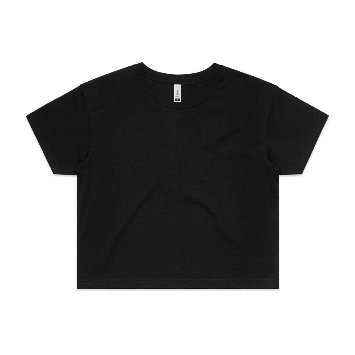 Wo's Crop Tee 4062 - Black - Front