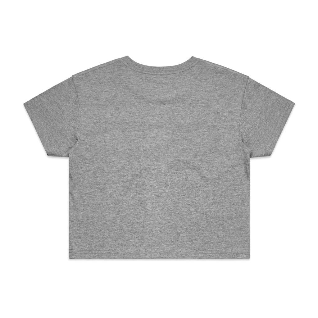 Wo's Crop Tee 4062 - Grey Marle - Back
