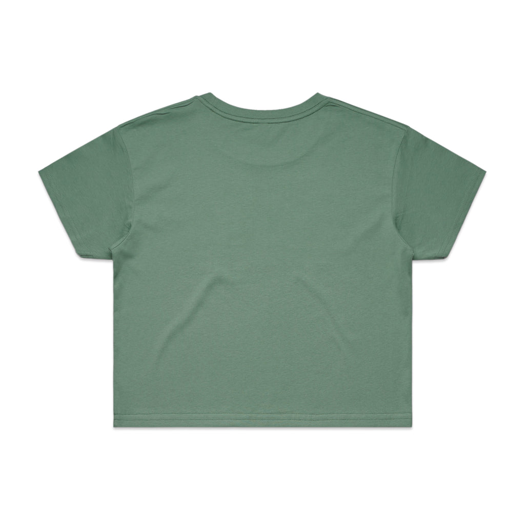 Wo's Crop Tee 4062 - Sage - Back