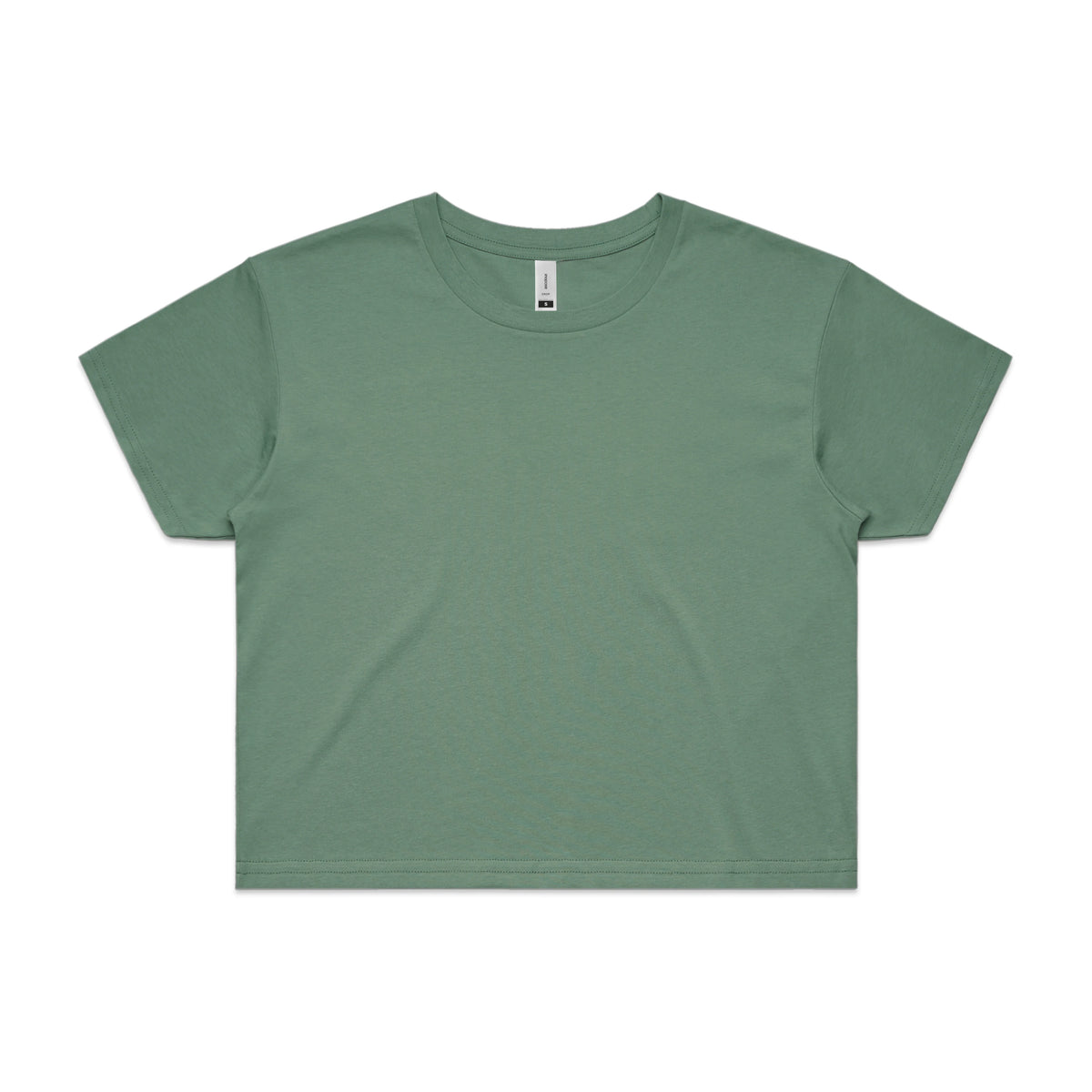 Wo's Crop Tee 4062 - Sage - Front