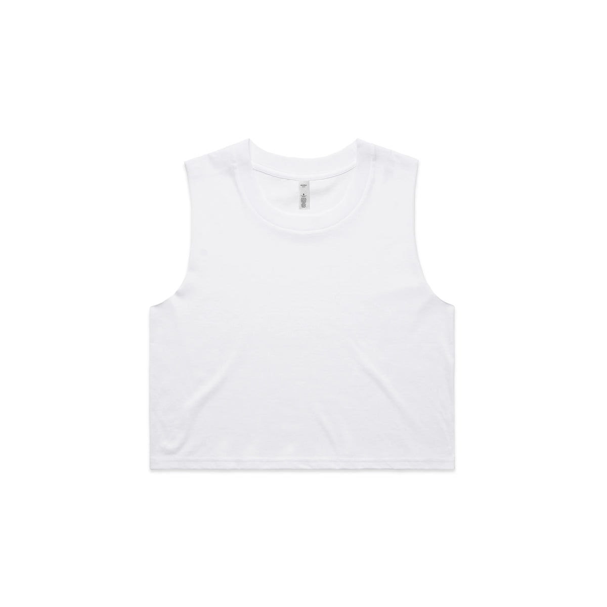 Wo's Crop Tank 4068S - White - Front