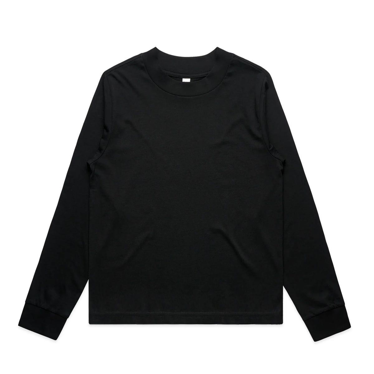 Wo's Mock L/S Tee 4070S - Black - Front