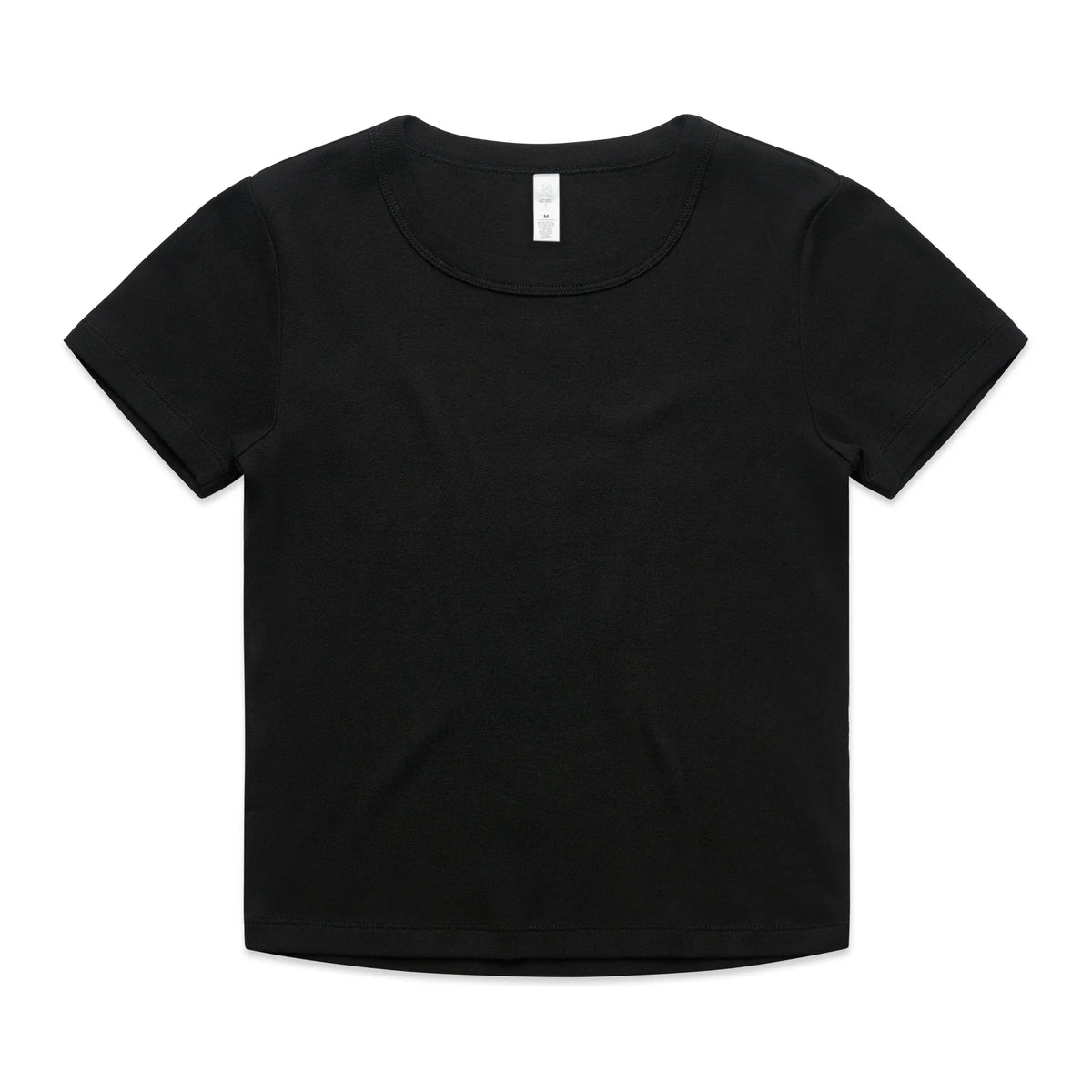 Wo's Organic Rib Baby Tee 4074 - Black - Front