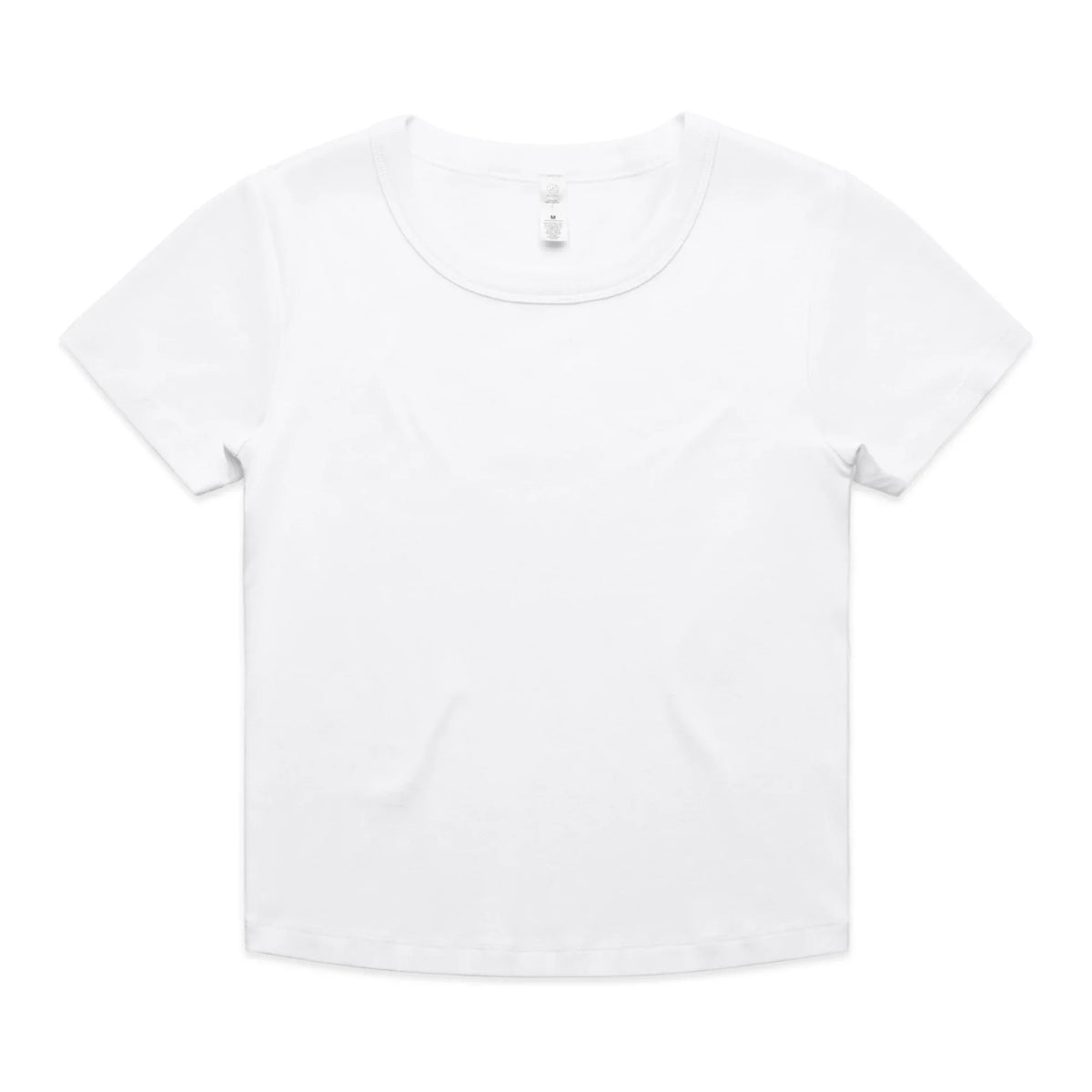 Wo's Organic Rib Baby Tee 4074 - White - Front