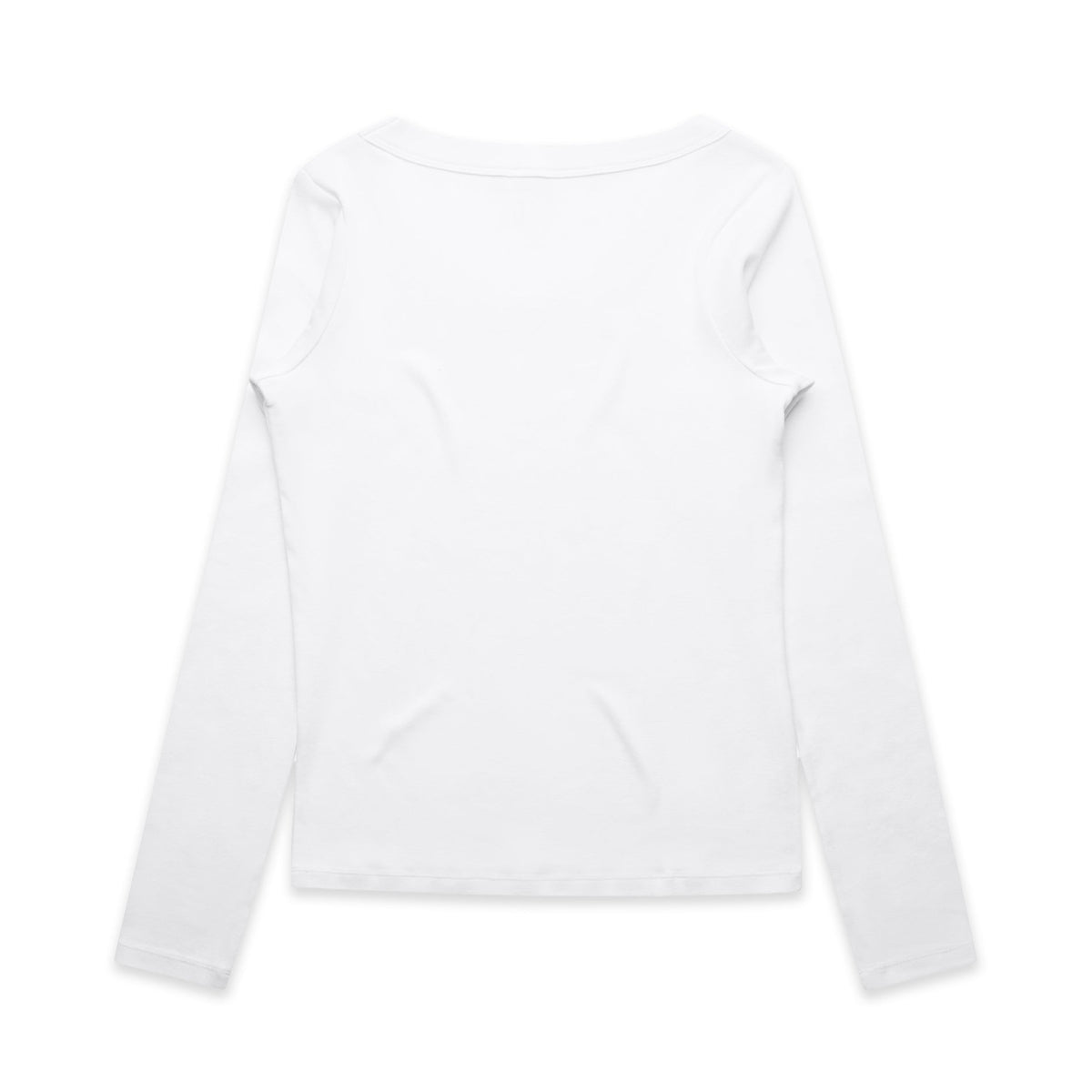 Wo's Organic Baby Rib L/S Tee 4075 - White - Back