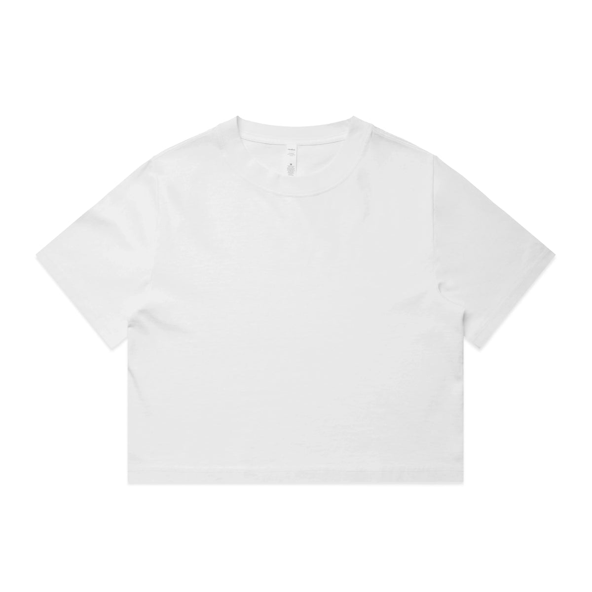 Wo's Heavy Faded Crop Tee 4089 - Faded White - Front