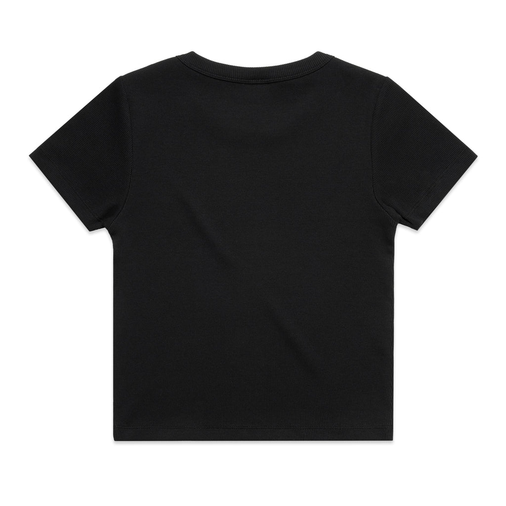 Wo's Organic Rib Tee 4092G - Black - Back