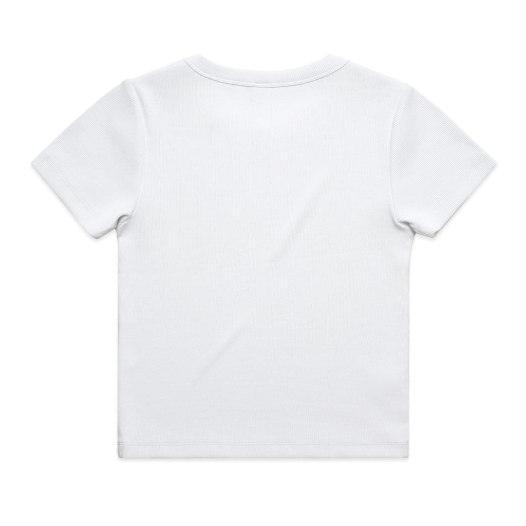 Wo's Organic Rib Tee 4092G - White - Back