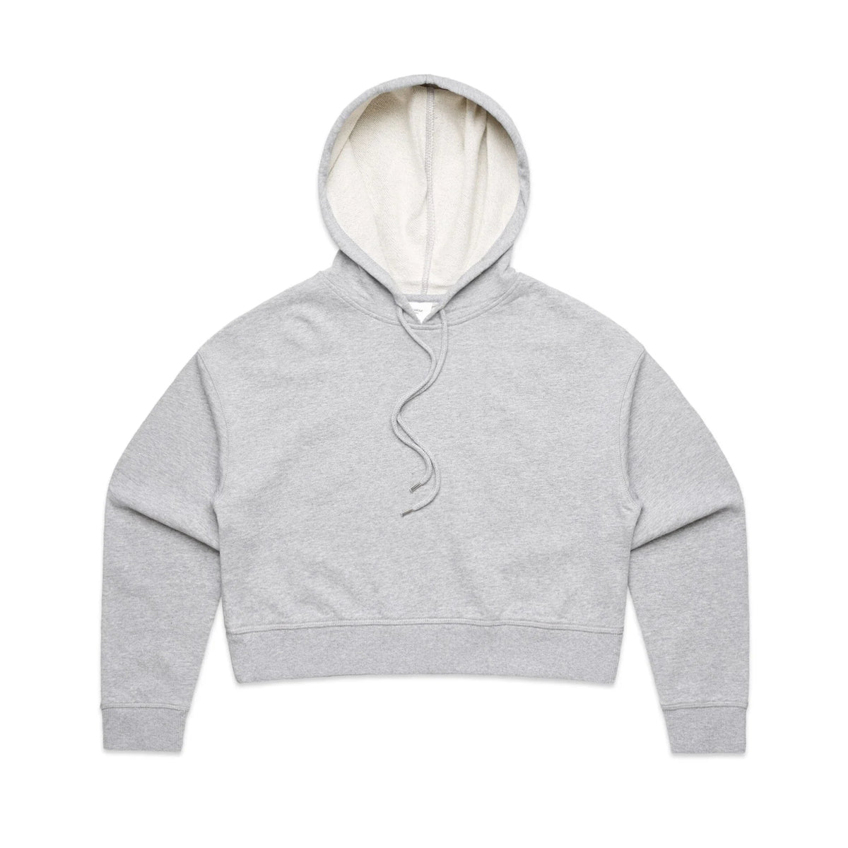 Wo's Crop Hood 4122S - Grey Marle - Front