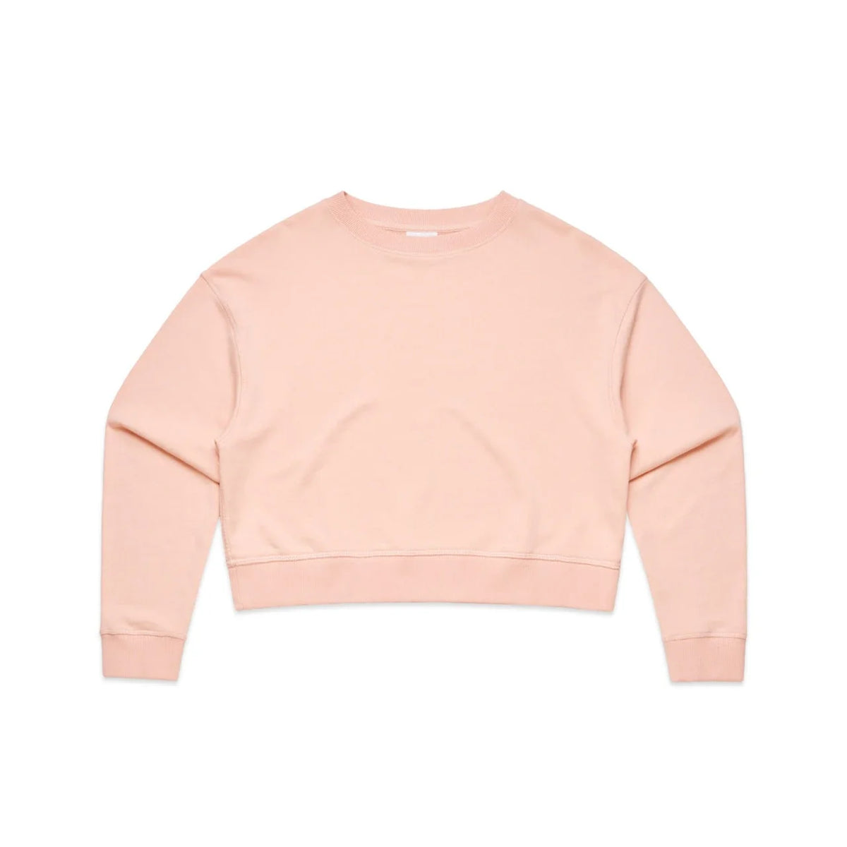Wo's Crop Crew 4123S - Pale Pink - Front