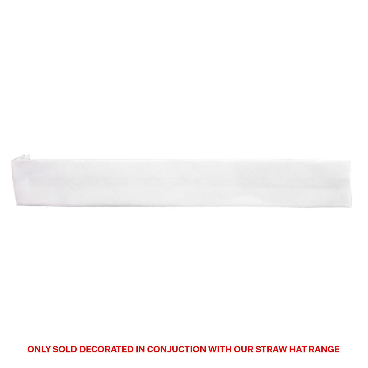 Cotton Hatband - White - Front