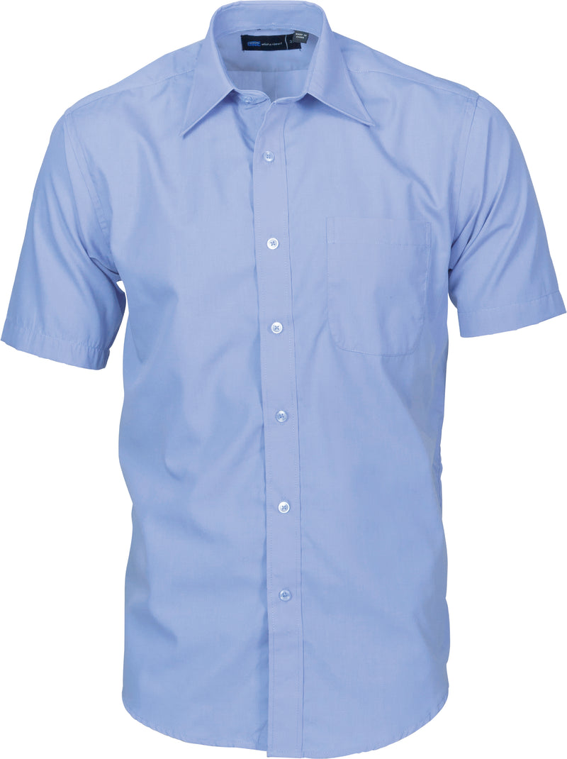 DNC Workwear Mens Premier Poplin Business Shirts - Short Sleeve 4151