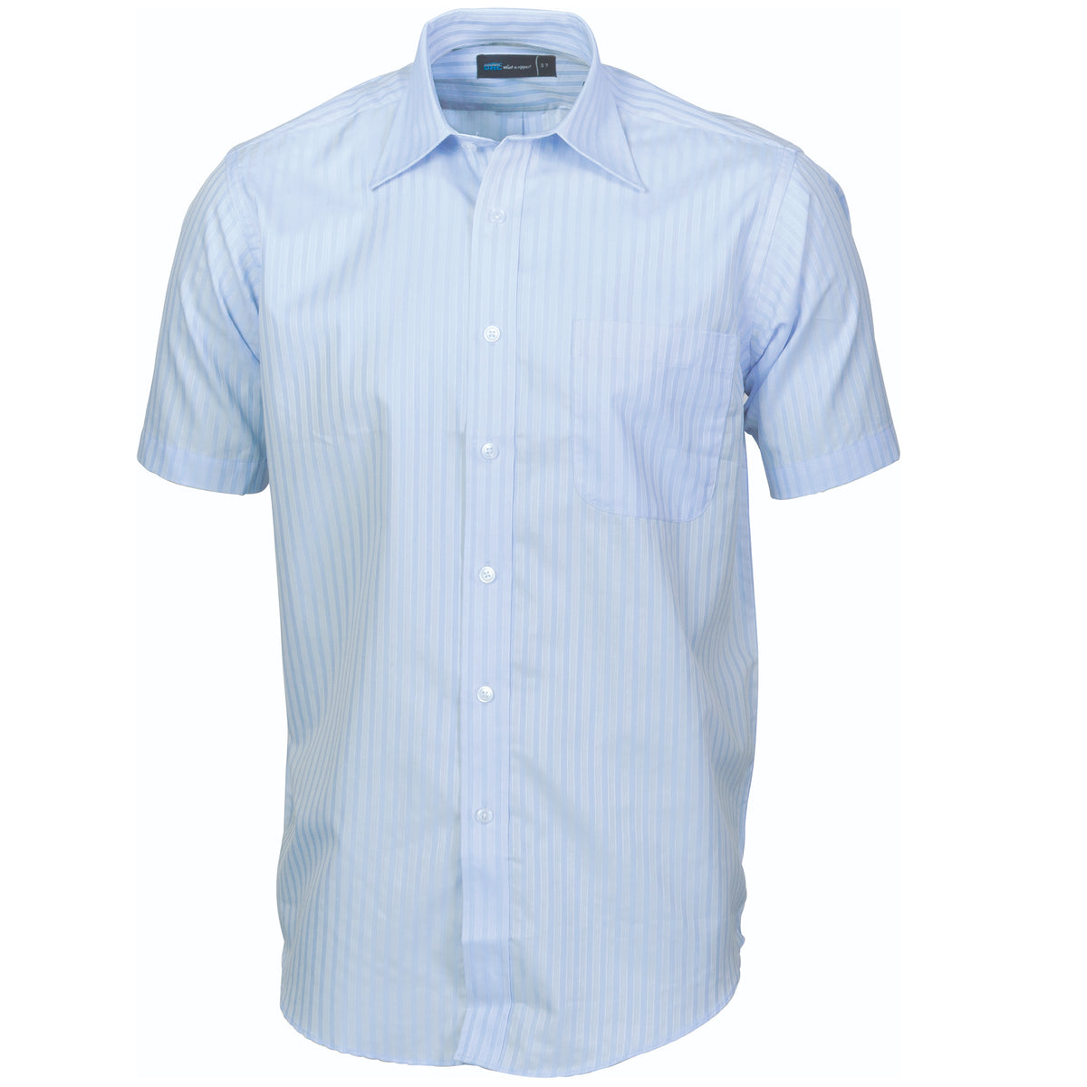 DNC Workwear Mens Tonal Stripe Shirts - Short Sleeve 4155