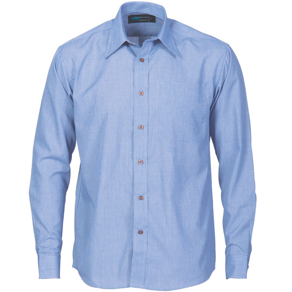 DNC Workwear Classic Mini (Check) Houndstooth B.Shirt - Long sleeve 4172