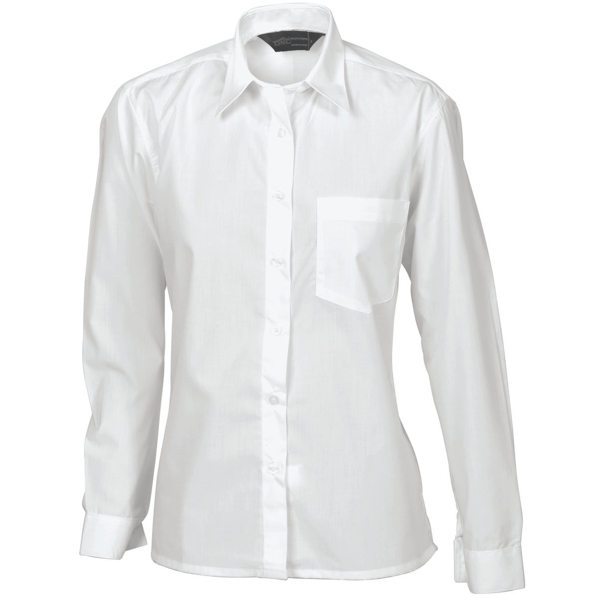 DNC Workwear Ladies Polyester Cotton Poplin Shirt - Long Sleeve 4202