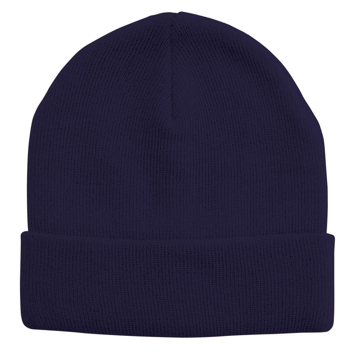 100% Acrylic Beanie - Navy/Navy