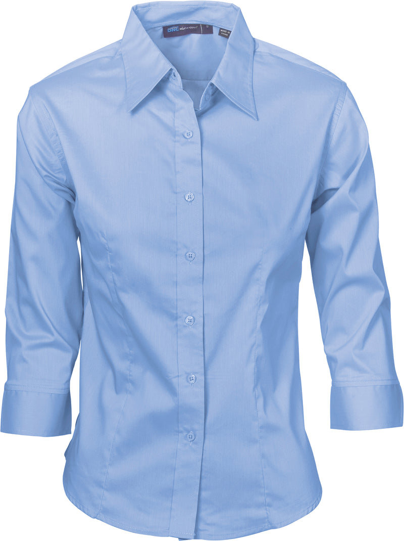 DNC Workwear Ladies Premier Stretch Poplin Business Shirts - 3/4 Sleeve 4232