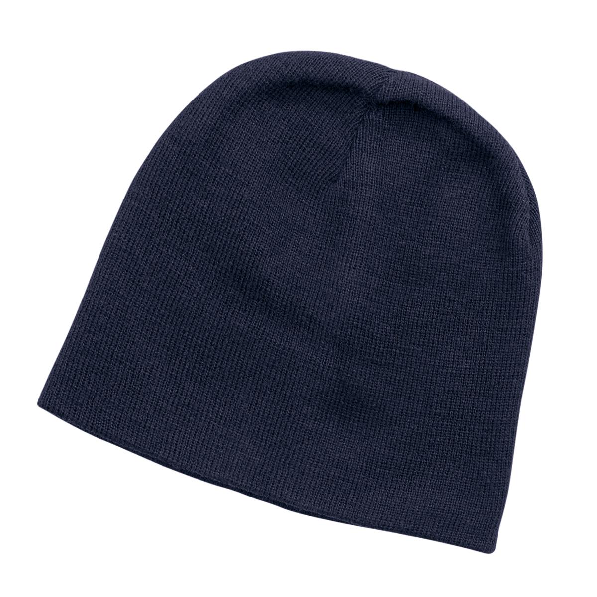 Skull Beanie - Navy / Navy - Front