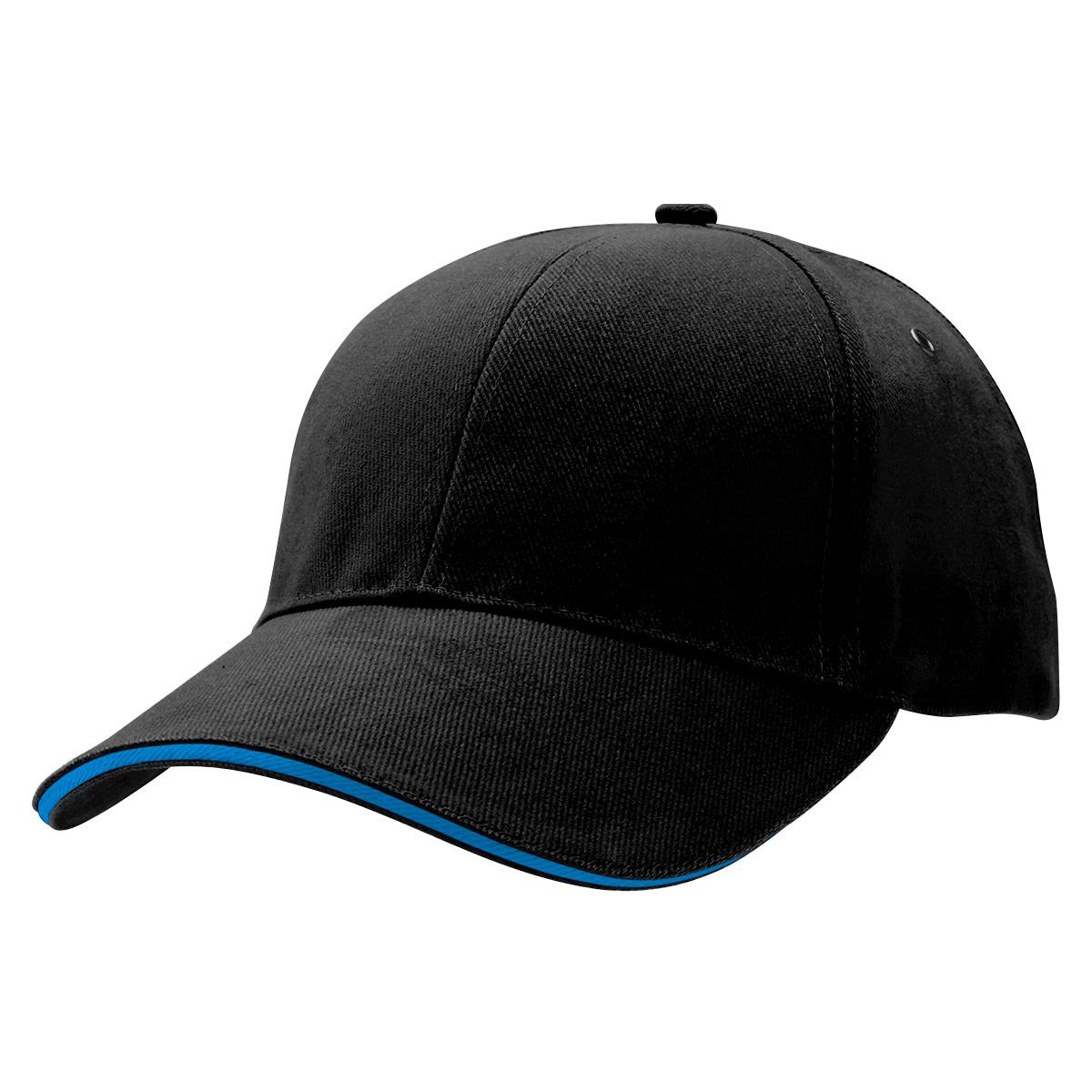 Sandwich Peak Cap - Black / Aqua - Front
