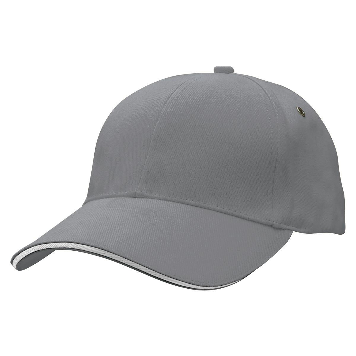 Sandwich Peak Cap - Grey / White - Front
