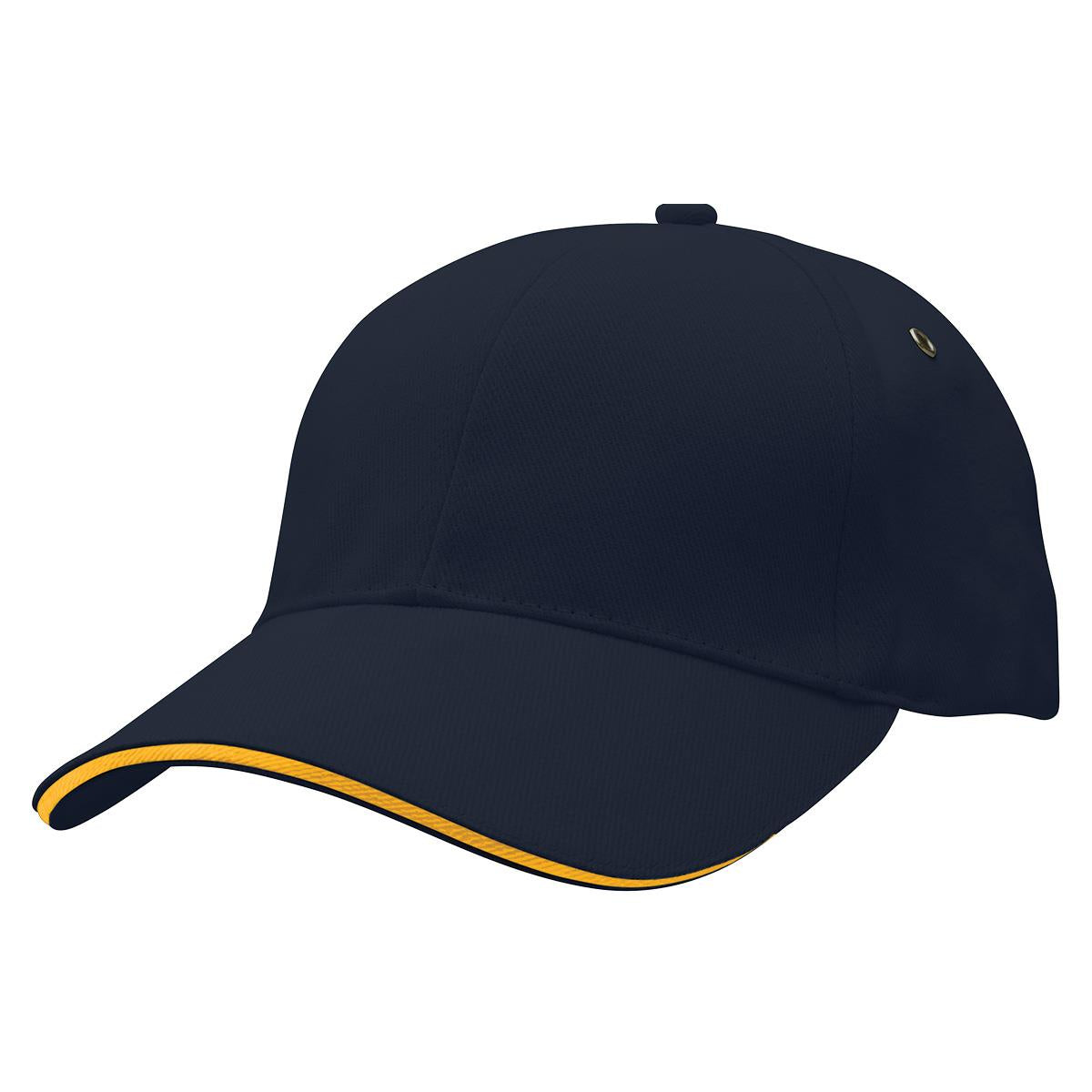 Sandwich Peak Cap - Navy / Gold - Front